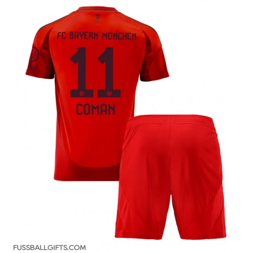 Bayern Munich Kingsley Coman #11 Fußballbekleidung Heimtrikot Kinder 2024-25 Kurzarm (+ kurze hosen)